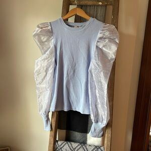 Dolan Light Blue Ribbed Top